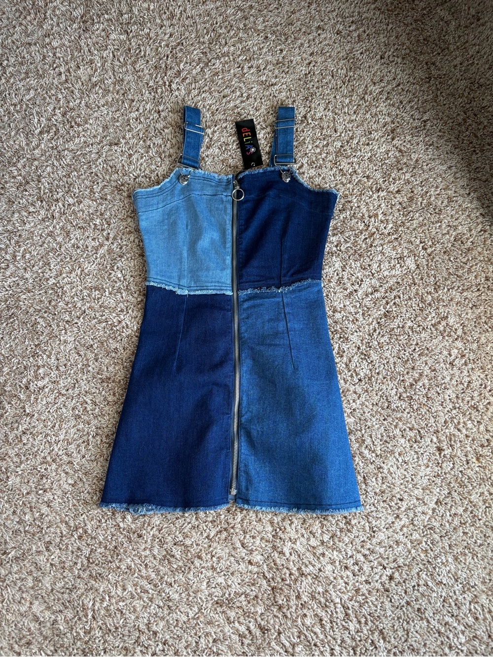 dELiA*s Light Blue Distressed Denim Mini Dress